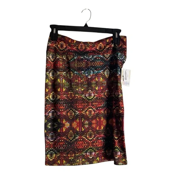 LuLaRoe Women’s Size L Colorful Geometric Pattern Skirt Cassie - Picture 2 of 11